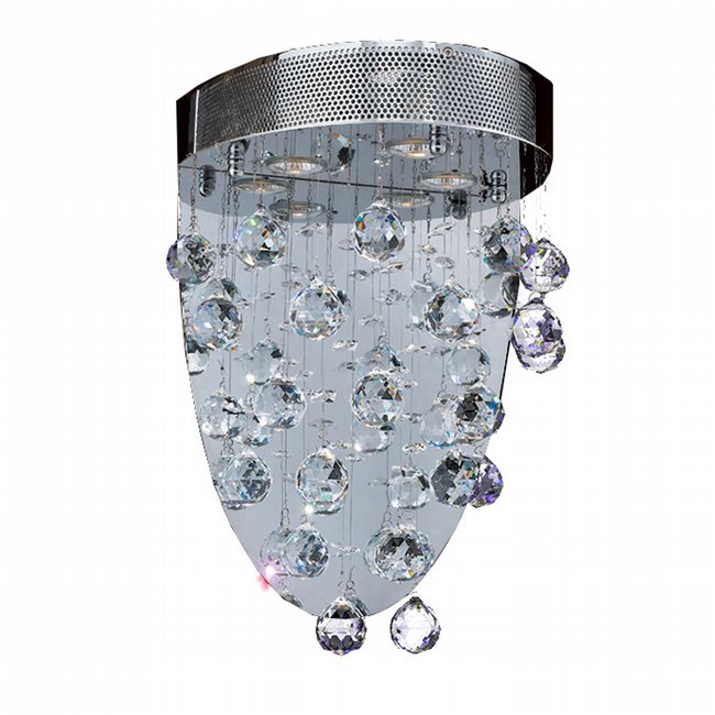 Icicle 3 Light Chrome Finish with Clear Crystal Wall Sconce