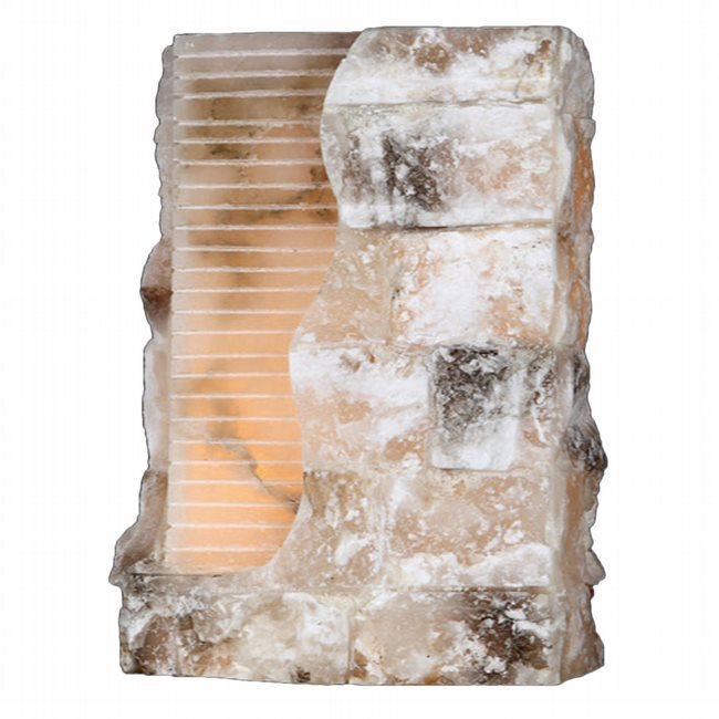 Pompeii Collection 1 Light Flemish Brass Finish Natural Quartz Stone Wall Sconce 8" W x 12" H Small ADA