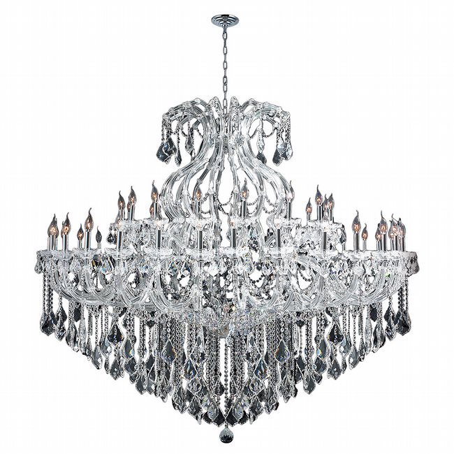 Maria Theresa Collection 49 Light Chrome Finish Crystal Chandelier 72