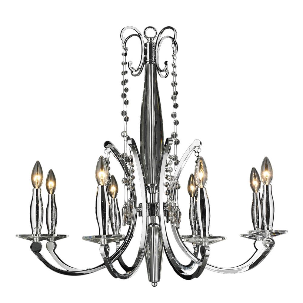 Innsbruck Collection 8 Light Chrome Finish Crystal Chandelier 30