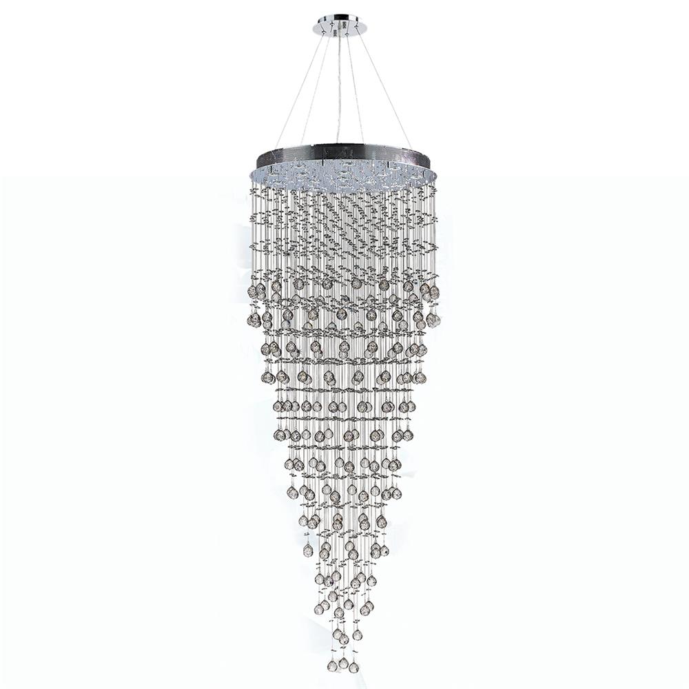 Icicle Collection 16 Light Chrome Finish and Clear Crystal Chandelier 30