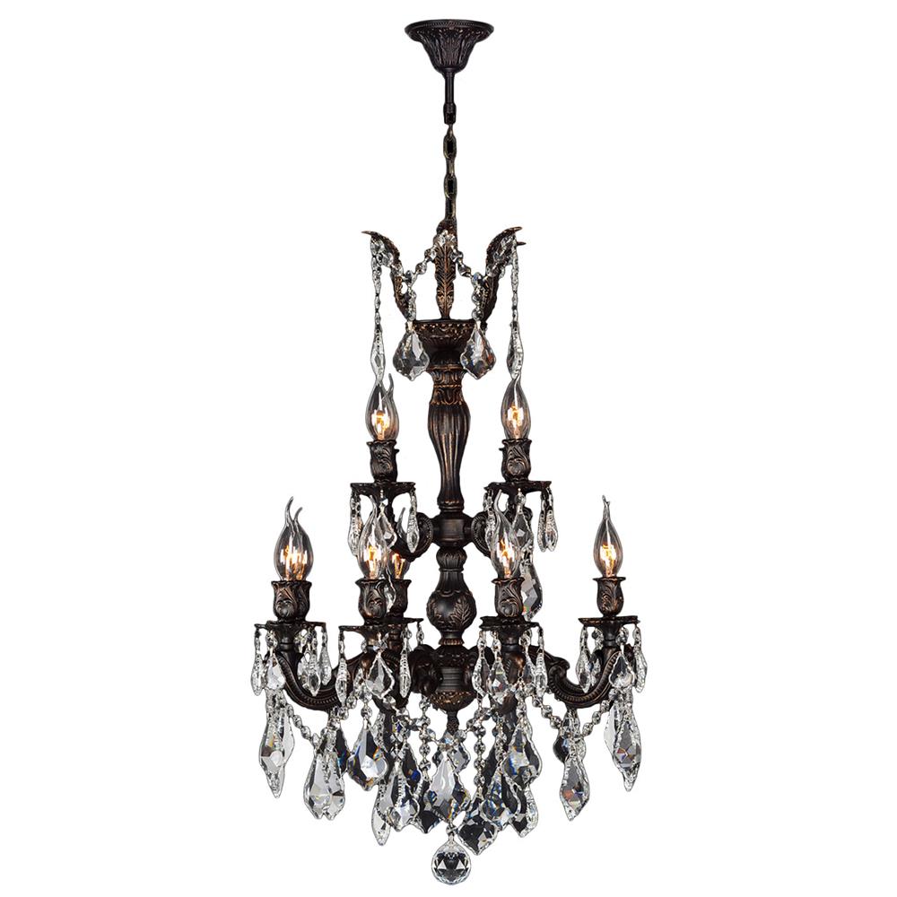 Versailles Collection 12 Light Flemish Brass Finish and Clear Crystal Chandelier 21