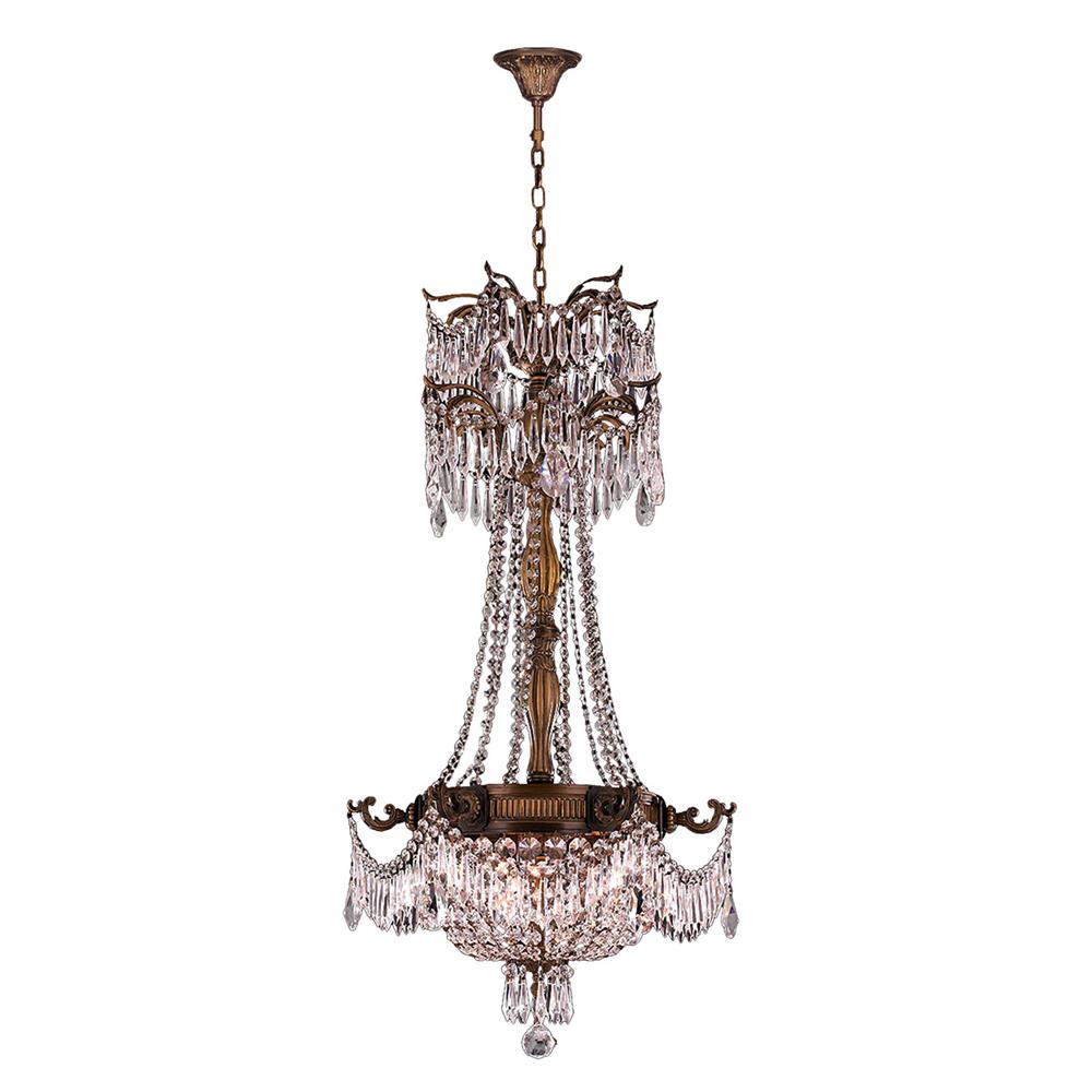 Winchester Collection 3 Light Antique Bronze Finish and Clear Crystal Chandelier 20