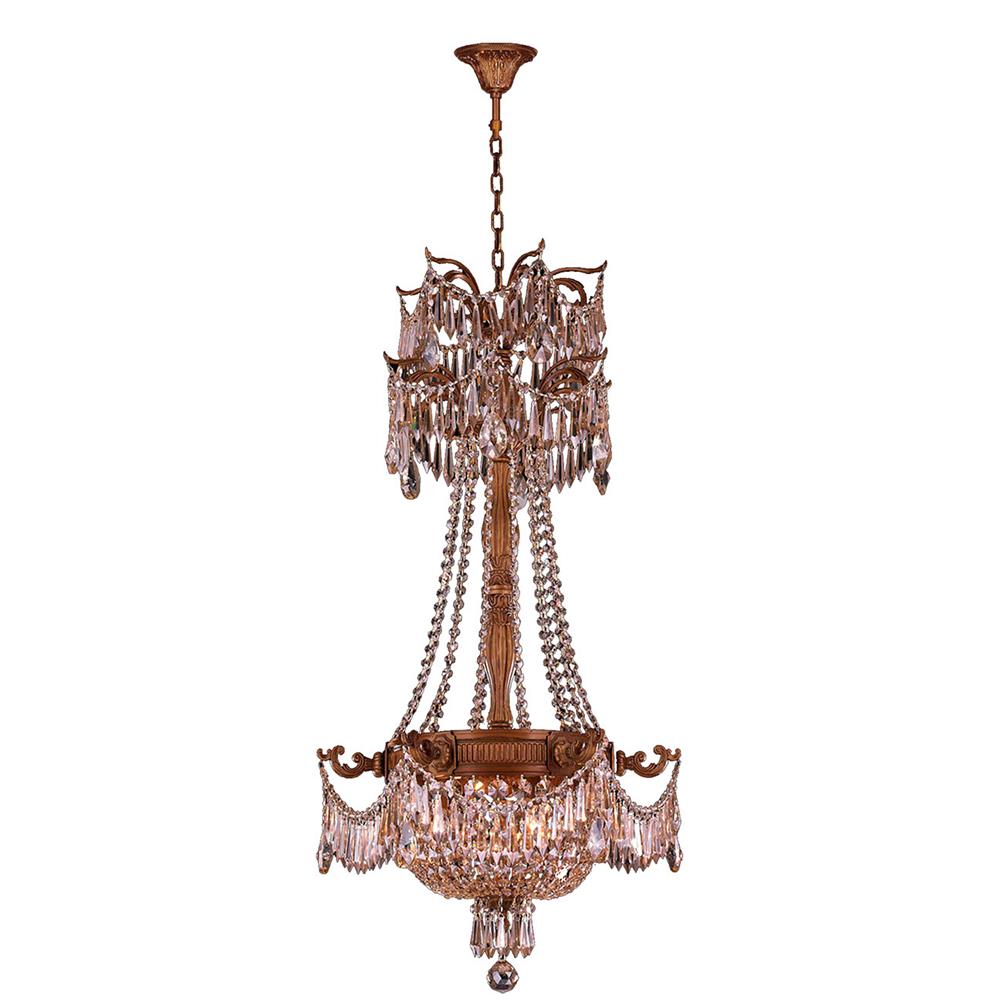 Winchester Collection 3 Light French Gold Finish and Clear Crystal Chandelier 20