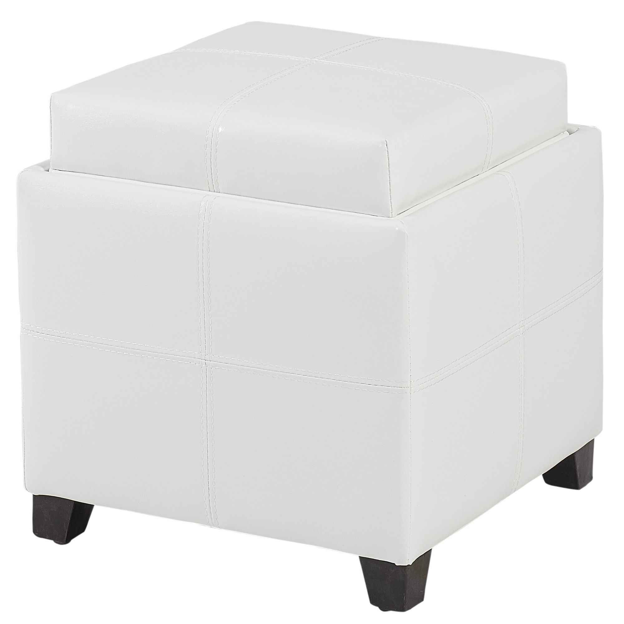 Anton Ii Storage Ottoman White