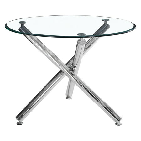 SOLARA II-DINING TABLE, 40"dia-CHROME