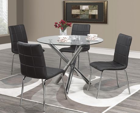 Solara Ii 5Pc 40" Dining Set Black