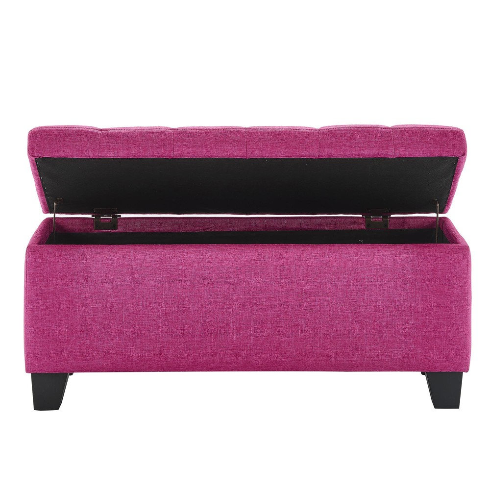 Lila Storage Ottoman Pink