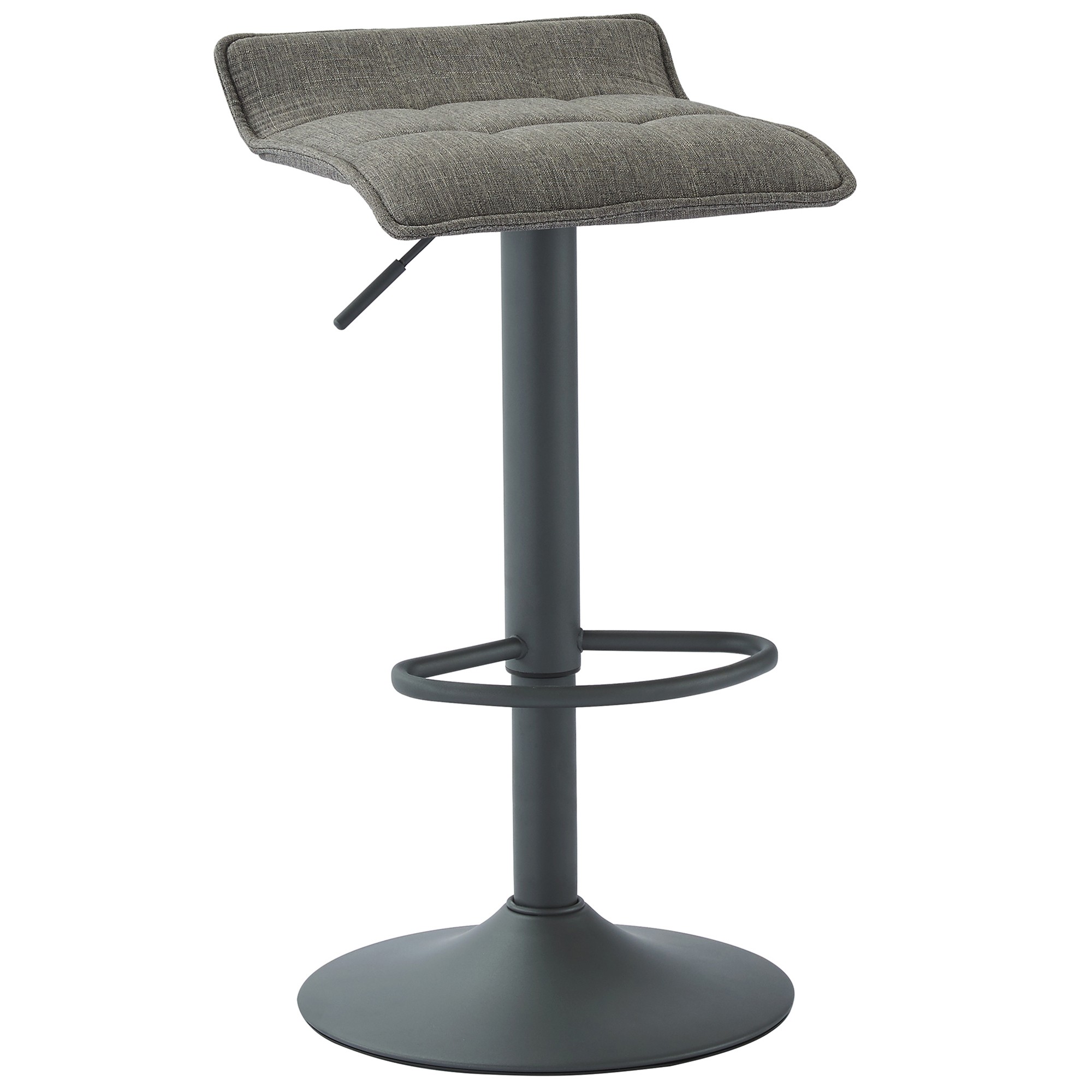 Pluto Air Lift Stool Grey Fabric