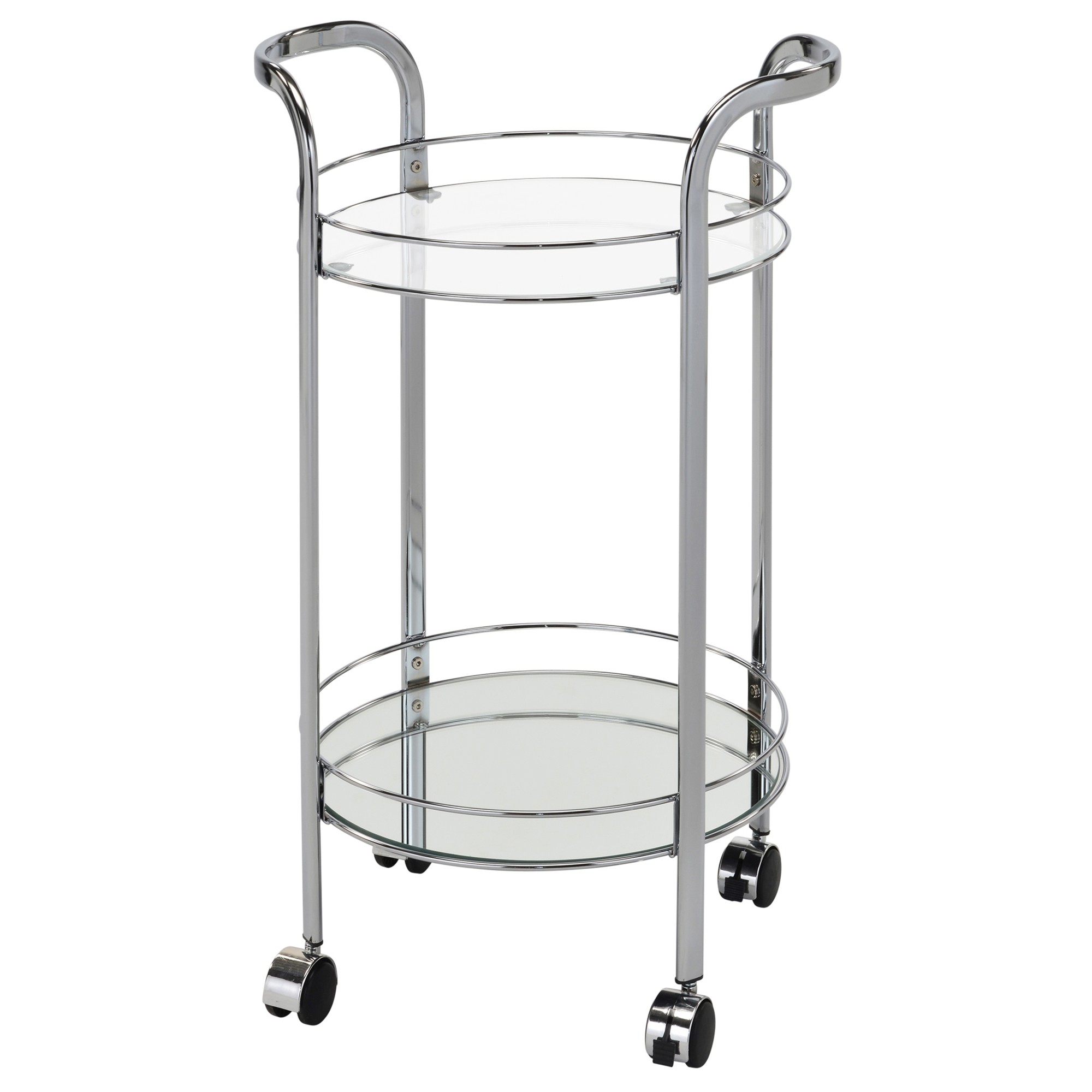 Neema-2-Tier Bar Cart-Chrome