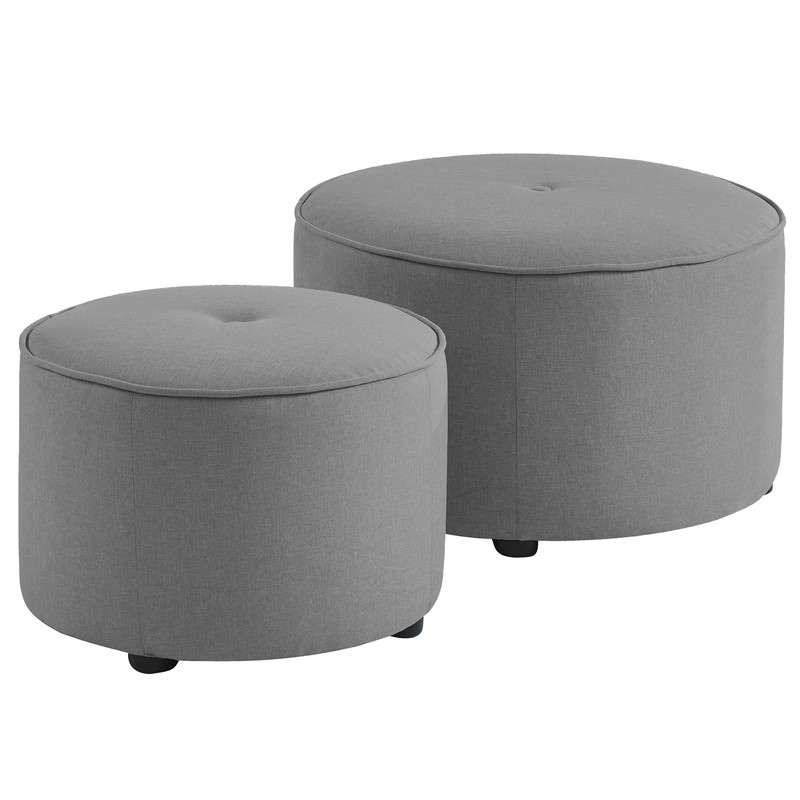 Etro 2Pc Ottoman Light Grey (Beige)