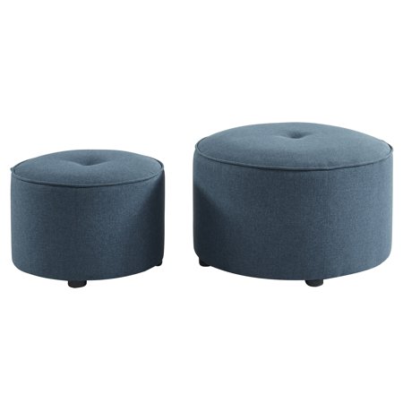 Etro 2Pc Ottoman Blue