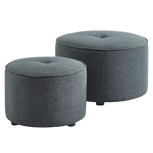 Etro 2Pc Ottoman Grey