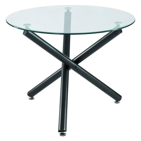 SUZETTE-DINING TABLE, 40"dia-BLACK