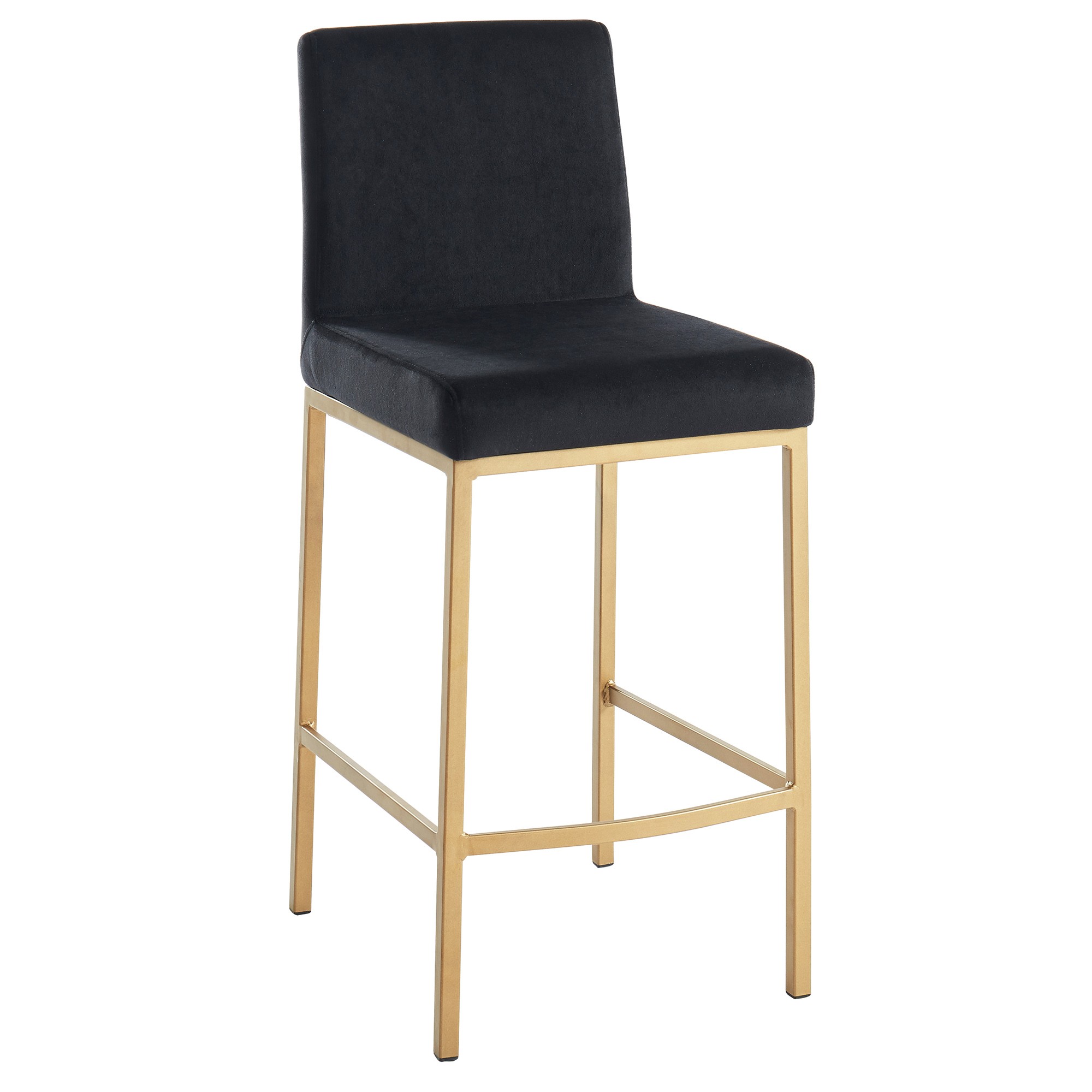 Diego 26" Counter Stool Black/Gold Leg