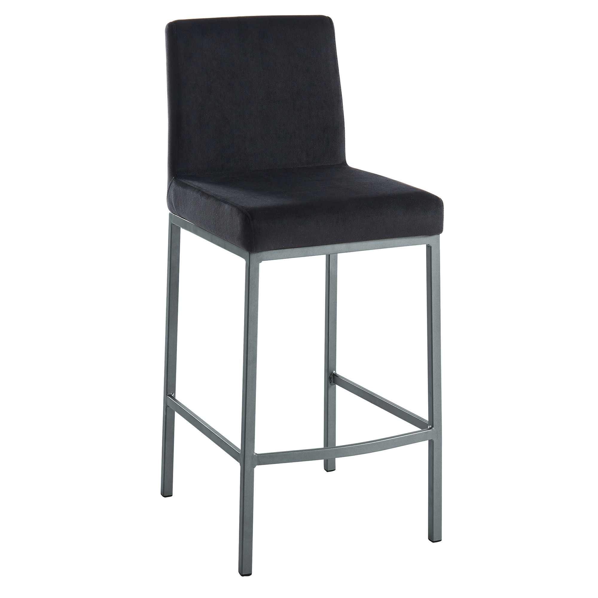 Diego 26" Counter Stool Black/Grey Leg