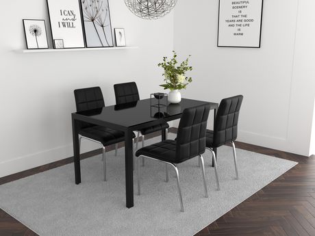 Contra Bk/Solara Bk 5Pc Dining Set