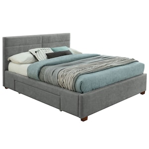 Emilio 60'' Platform Bed Light Grey