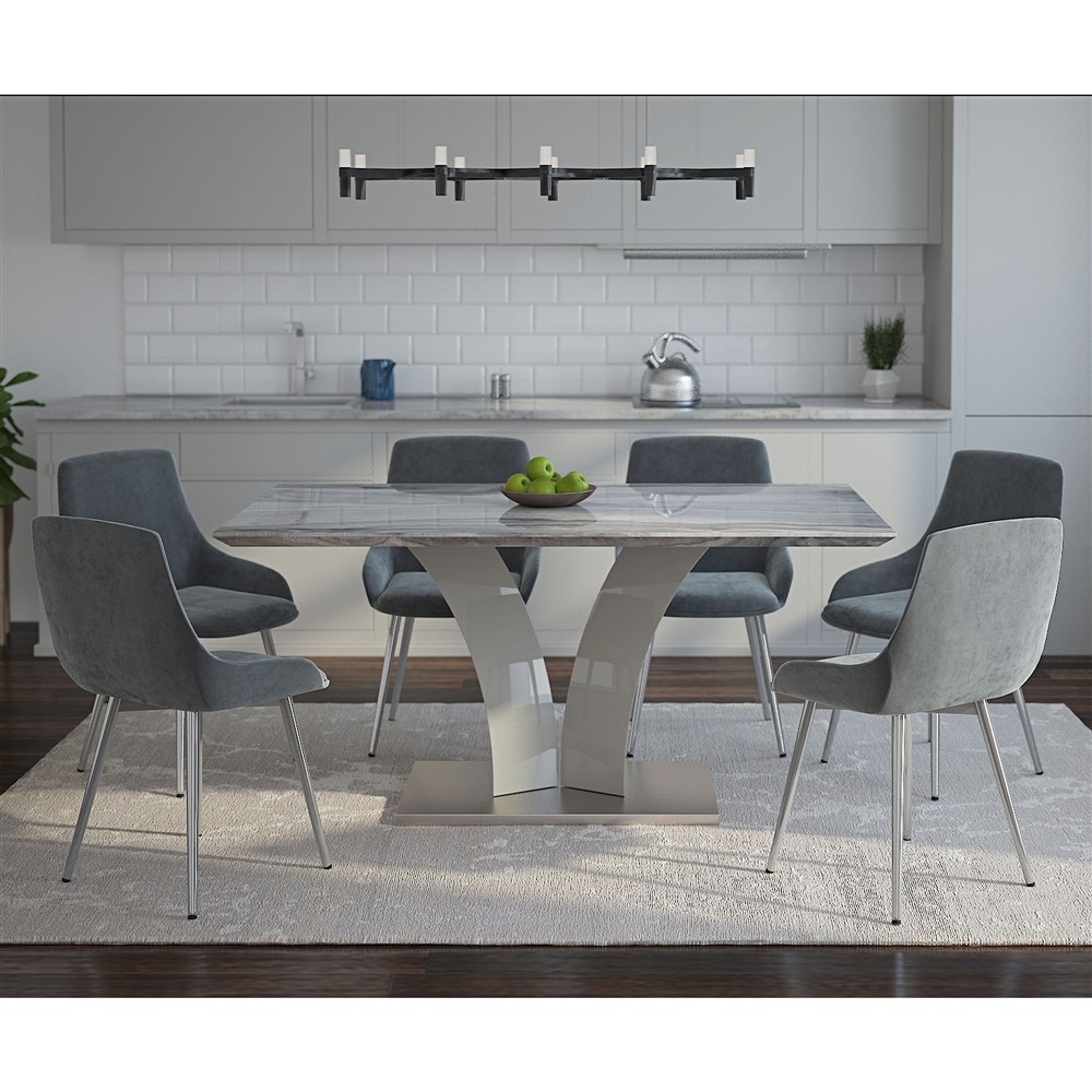 Napoli Gy/Cassidy Vlg 7Pc Dining Set