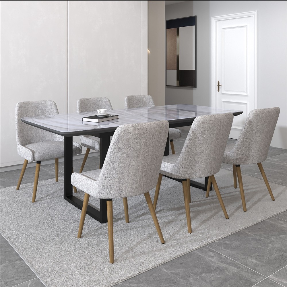 Gavin Mia Gy/Lg 7Pc Dining Set