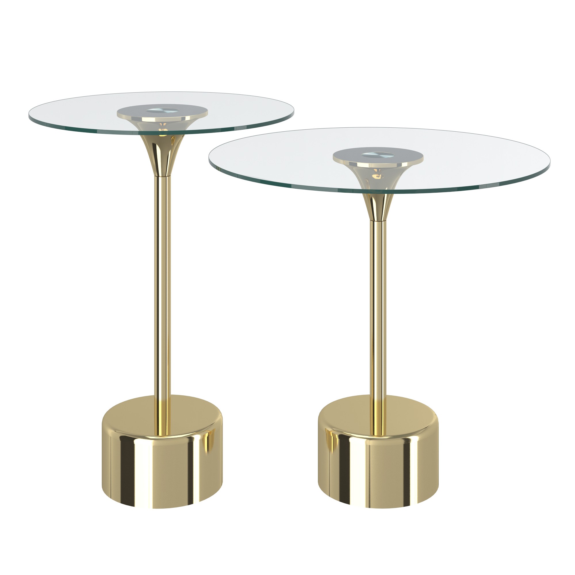 Tulip 2Pc Accent Table Gold