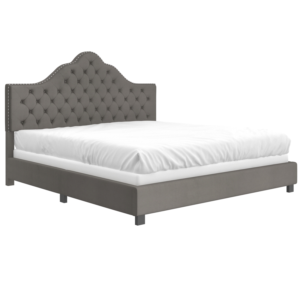 Greta 78'' King Bed Grey