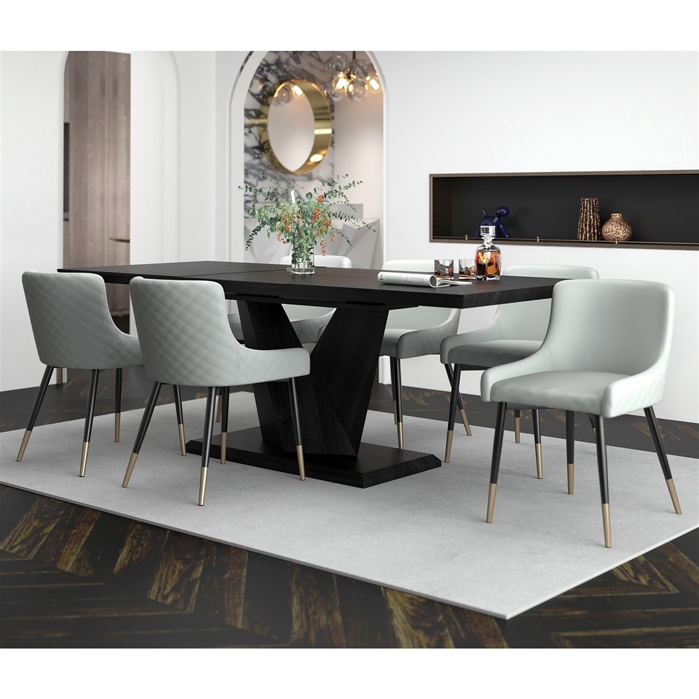 Eclipse Blk Xander Lg 7Pc Dining Set