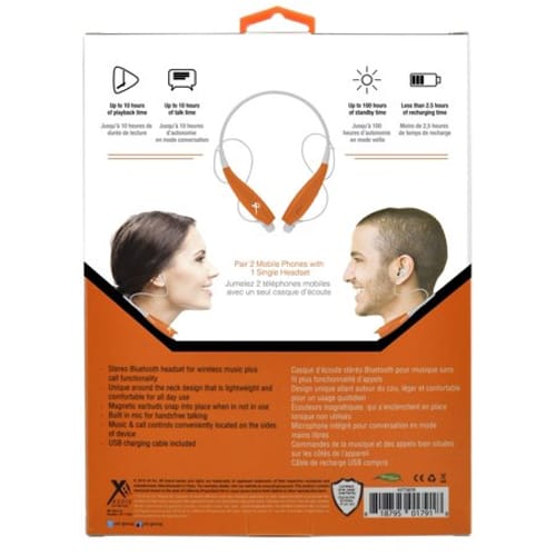 Xit AXTBTHSBOR Orange Bluetooth Headphones