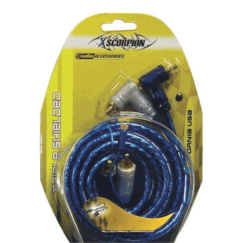 RCA Cable 18' Xscorpion Blue Triple Shielded W/Remote Wire