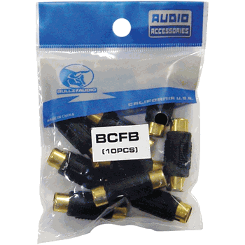 RCA Coupler;Female;Black;Bullzaudio; 10/Bag