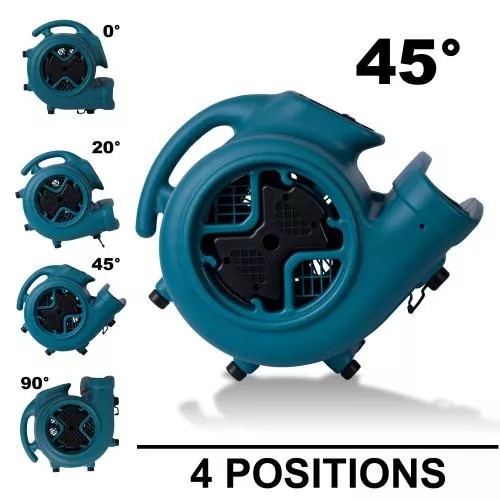 XPOWER CFM 3 Speed Air Mover, Carpet Dryer, Floor Fan, Blower - Blue Blue 1 p-600a 1/3 hp 2400