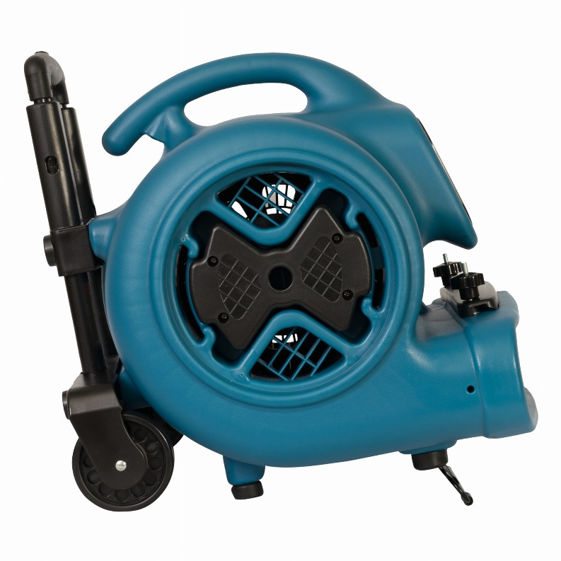 XPOWER P-630HC 1/2 HP 2800 CFM Air Mover, Dryer, Fan, Blower with Telescopic Handle, Wheels, Carpet Clamp