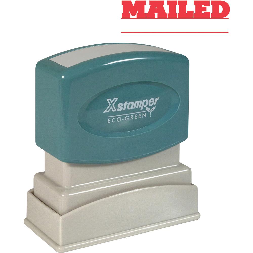 Xstamper MAILED Title Stamp - Message Stamp - "MAILED" - 0.50" Impression Width x 1.63" Impression Length - 100000 Impression(s)