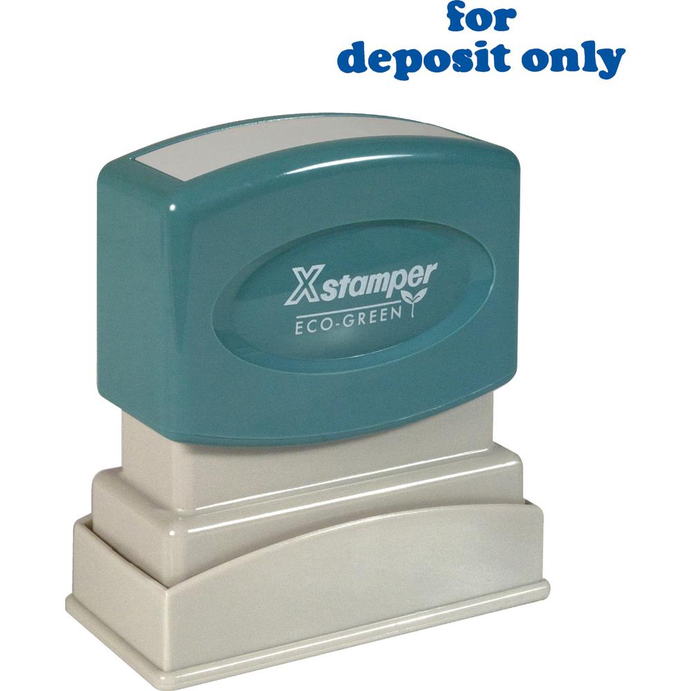 Xstamper "for deposit only" Title Stamp - Message Stamp - "FOR DEPOSIT ONLY" - 0.50" Impression Width x 1.62" Impression Length 