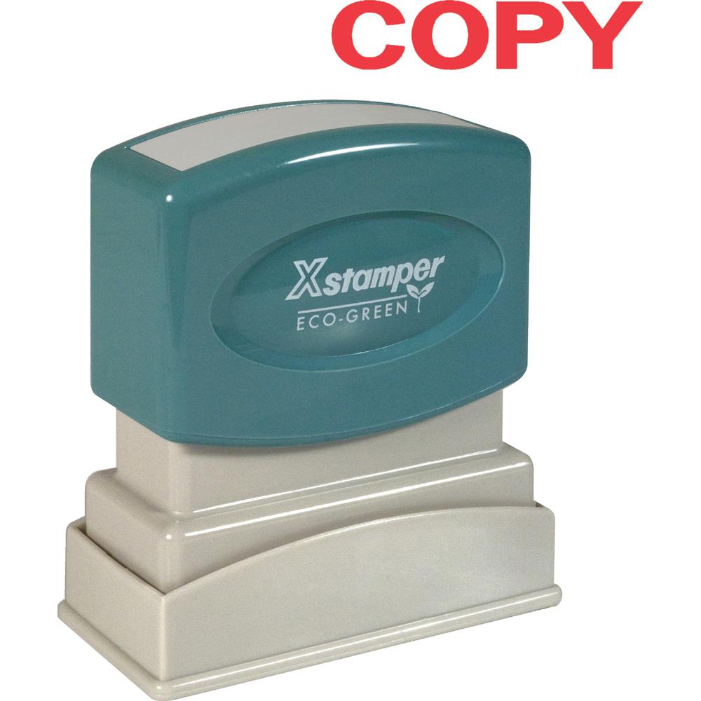 Xstamper COPY Title Stamps - Message Stamp - "COPY" - 0.50" Impression Width x 1.62" Impression Length - 100000 Impression(s) - 