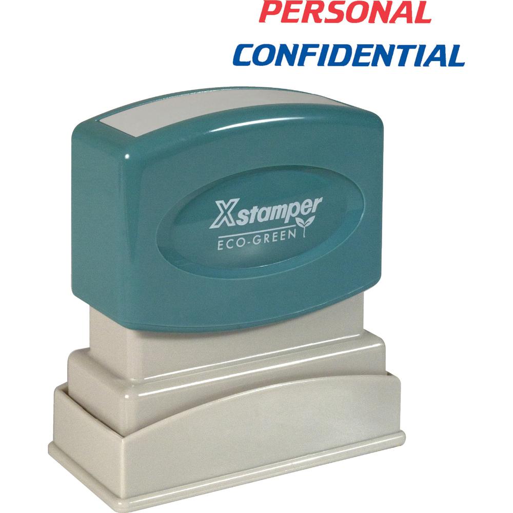 Xstamper PERSONAL CONFIDENTIAL Stamp - Message Stamp - "PERSONAL/CONFIDENTIAL" - 0.50" Impression Width - 100000 Impression(s) -