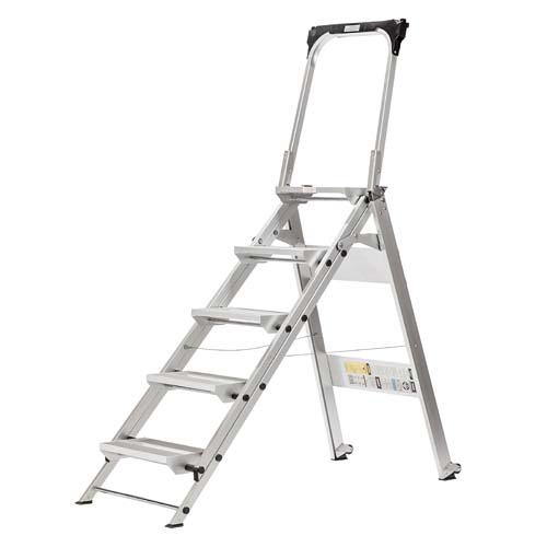 Xtend+Climb 5 Step Folding Safety Step Stool with Handrail