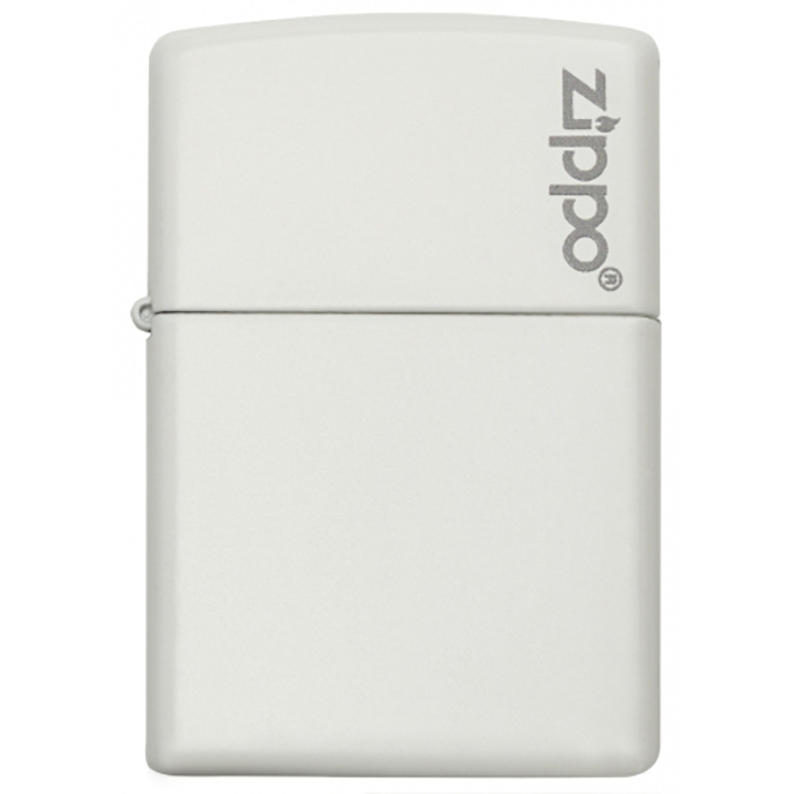 Zippo Windproof Lighter White Matte w/Zippo Logo