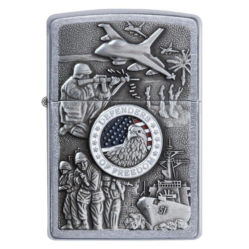 Zippo Windproof Lighter Joined Forces Emblem Street Chrome