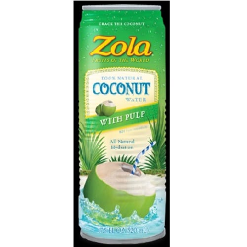 Zola Brazilian Fruits Nat Coconut Water W/Pulp (12x17.5OZ )