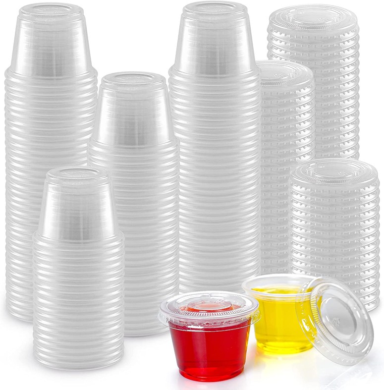 Clear Jello Shot Cups with Lids 5oz 5oz