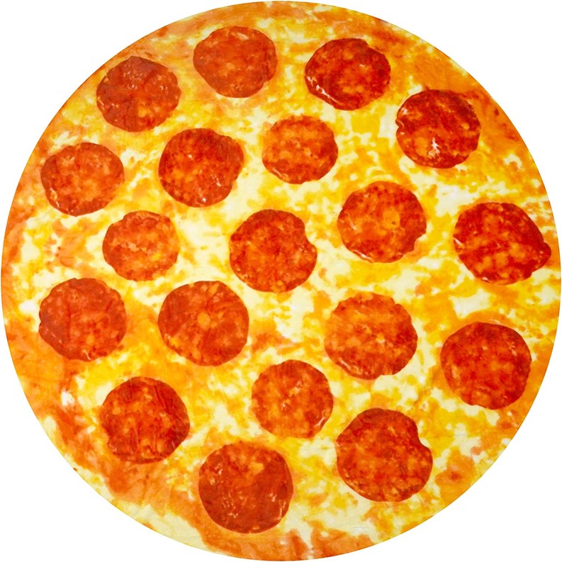 Novelty Premium Soft Flannel Big Pizza Blanket