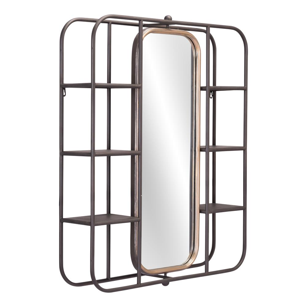 Alice Mirror Shelf Gray