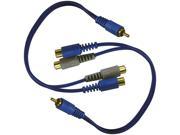 Orion RCA Y ADAPTER 1 FOOT 2 FEMALE 1 MALE