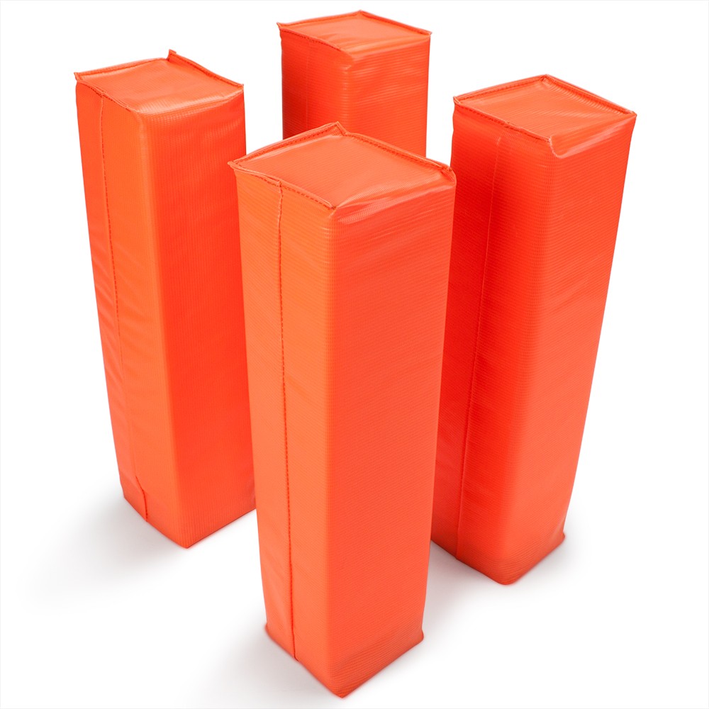 Set of 4 Orange Anchorless Football Pylons
