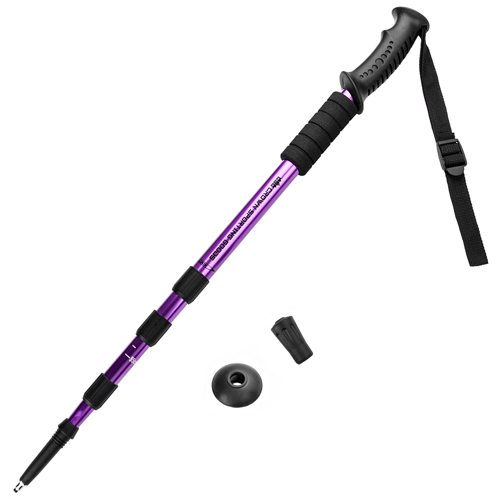 43" Purple Shock-Resistant Adjustable Trekking Pole