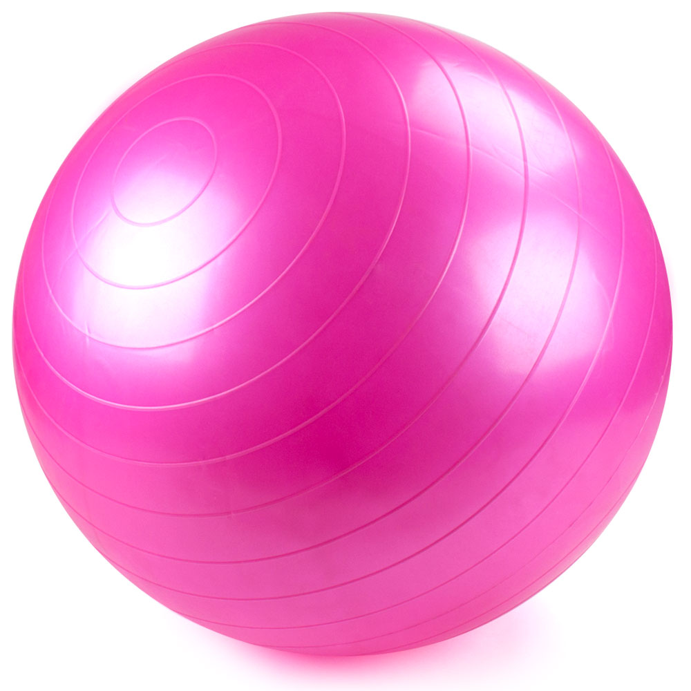 55cm Pink Exercise Ball with Foot Pump