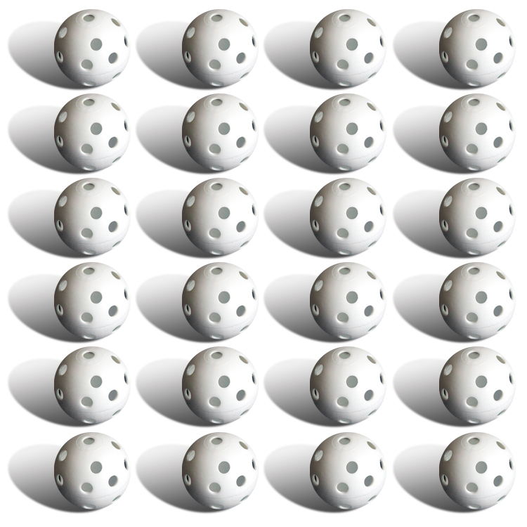 24 Polyurethane White Plastic Golf Balls