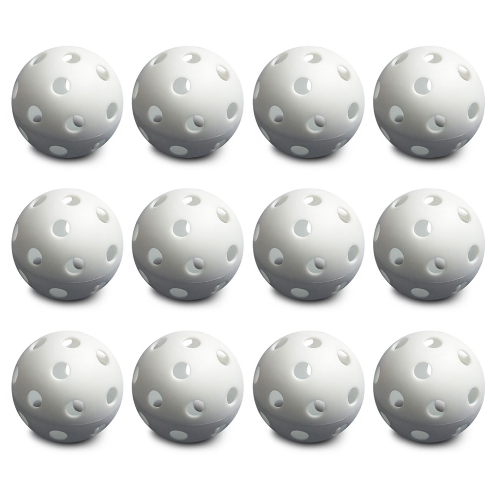 12 White Poly Baseballs (Regulation Size) 