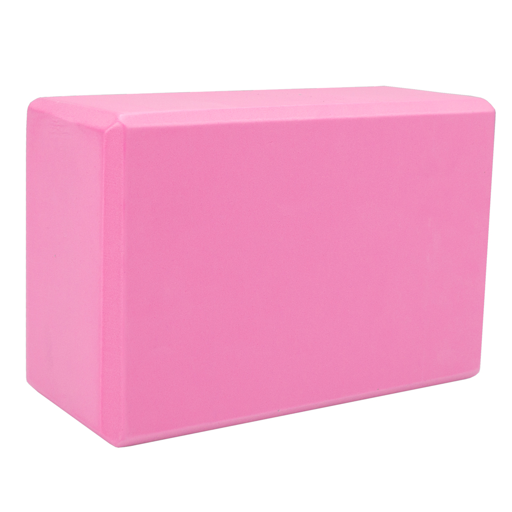 Large High Density Pink Foam Yoga Block 9 x 6 x 4